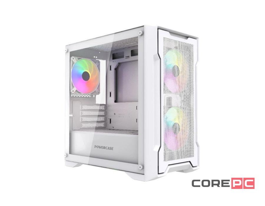 Компьютерный корпус Powercase Mistral Micro X3W ARGB TG White (CMMXW-A3)