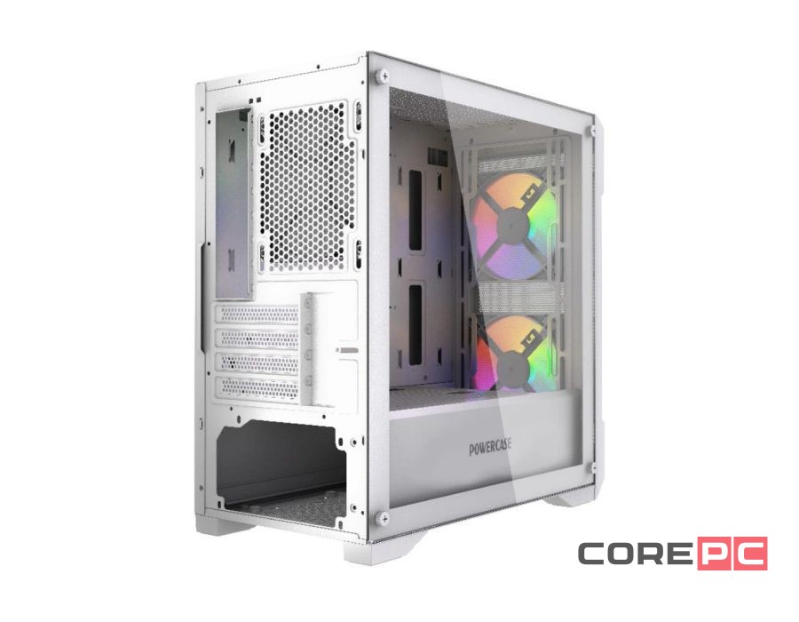 Компьютерный корпус Powercase Mistral Micro X3W ARGB TG White (CMMXW-A3)