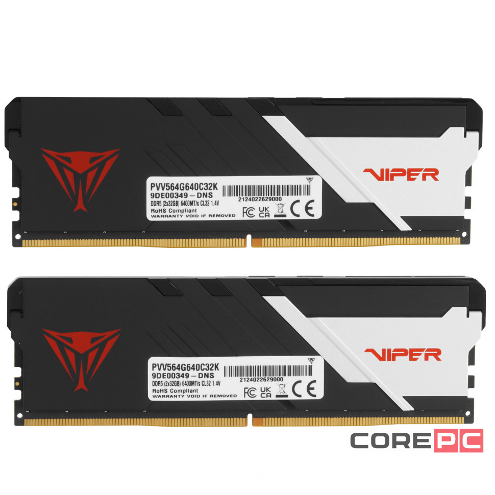Оперативная память 64 Gb 6400 MHz PATRIOT VIPER VENOM (PVV564G640C32K)