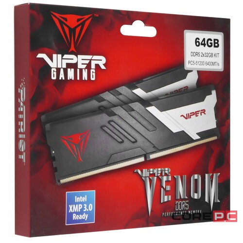 Оперативная память 64 Gb 6400 MHz PATRIOT VIPER VENOM (PVV564G640C32K)