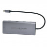 USB-хаб Ugreen Type-C 9в1 3USB/HDMI/RJ45/2Type-C//MicroSD/SD серый