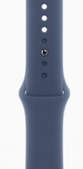 Apple Watch SE (2024) 44mm Silver Aluminium Case with Denim Sport Band (S/M)