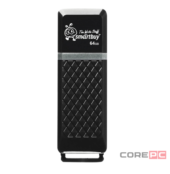 USB флеш накопитель Smartbuy 64GB Quartz series Black (SB64GBQZ-K)