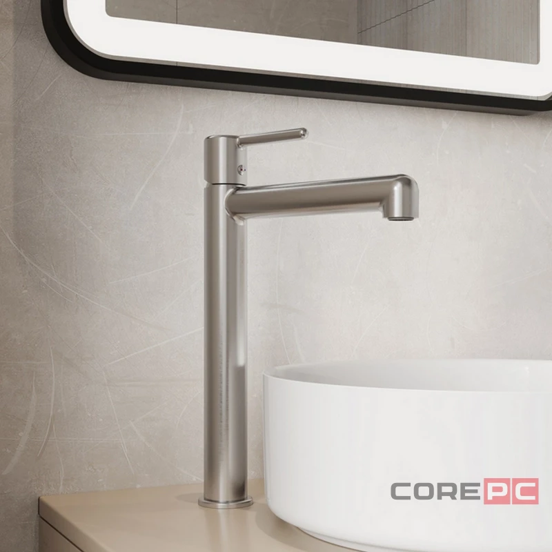 Смеситель для раковины Iddis AIGBC01i01, рычажное управление, цвет хром матовый