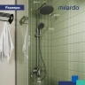 Душевая система Milardo 35к RORGM4FM06 Рора (Rora) лейка тропический душ, графит матовый