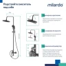 Душевая система Milardo 35к RORGM4FM06 Рора (Rora) лейка тропический душ, графит матовый