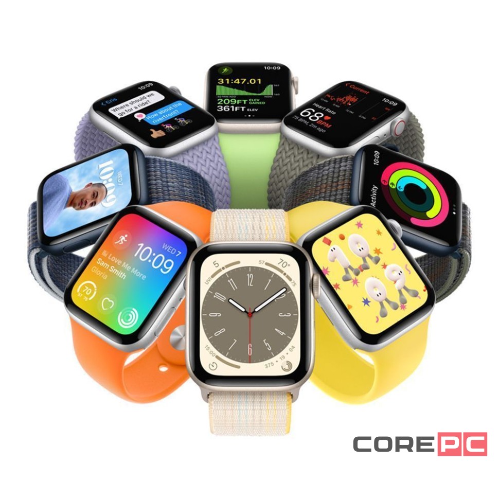 Apple Watch SE Gen 2 44mm (GPS) Starlight Aluminum Case with Starlight Sport Band (M/L) (MNTE3/MRE53)