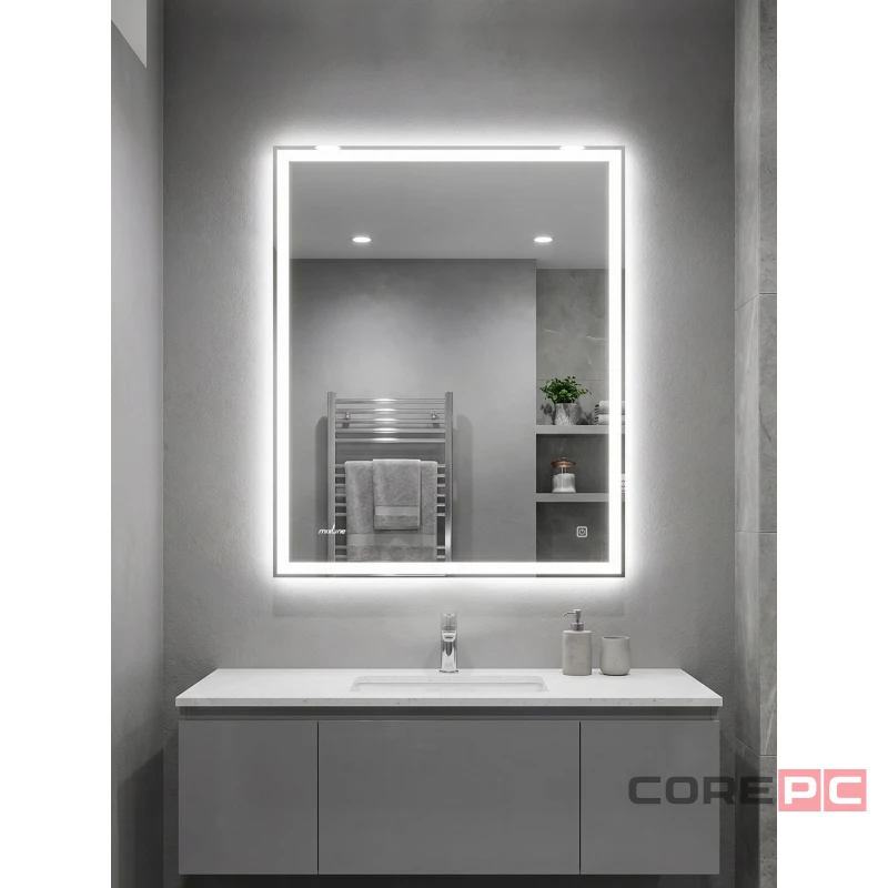 Зеркало MIXLINE Адор-Лайт 600х800 (ШВ) сенсорный выкл,светодиодная подсветка, мини короб