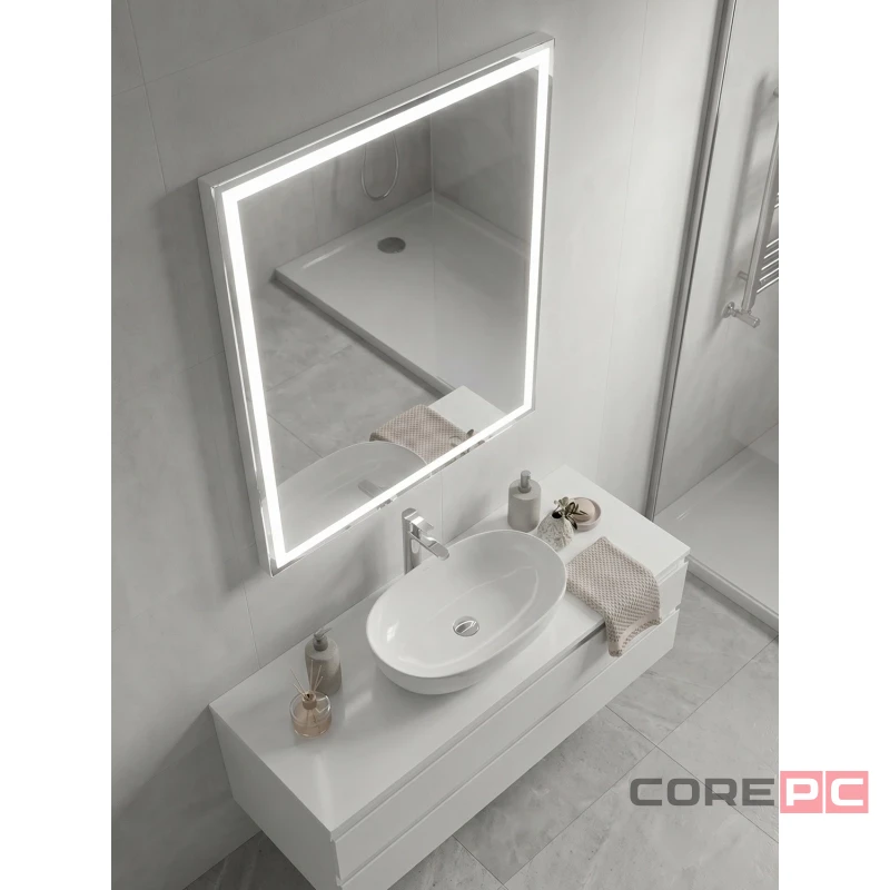 Зеркало MIXLINE Адор-Лайт 600х800 (ШВ) сенсорный выкл,светодиодная подсветка, мини короб