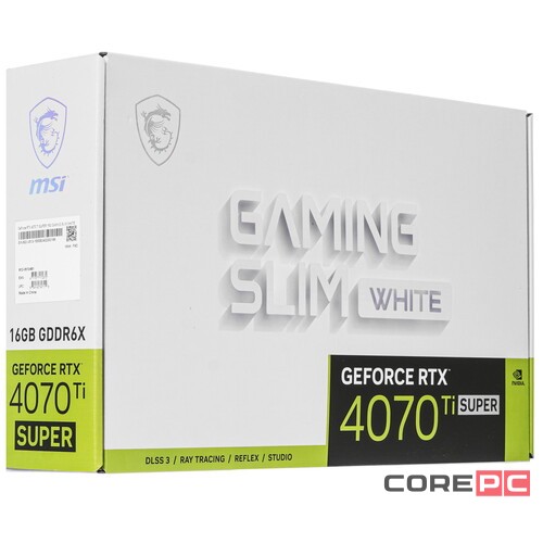 Видеокарта MSI (RTX 4070 Ti SUPER 16G GAMING SLIM) GeForce RTX 4070 Ti SUPER 16GB GAMING SLIM
