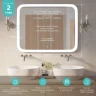 Зеркало MIXLINE Стив 1000х800 (ШВ) сенсорный выключатель, светодиодная подсветка