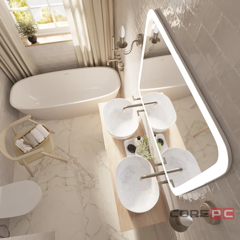 Зеркало MIXLINE Стив 1000х800 (ШВ) сенсорный выключатель, светодиодная подсветка