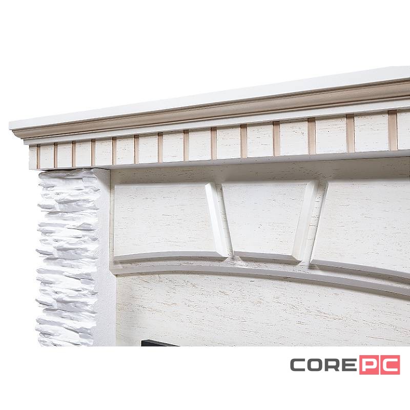 Портал Firelight Porto Classic камень белый, шпон беленый дуб