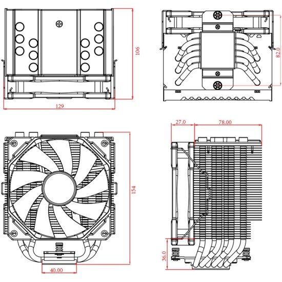 Кулер для процессора ID-COOLING SE-226-XT BLACK