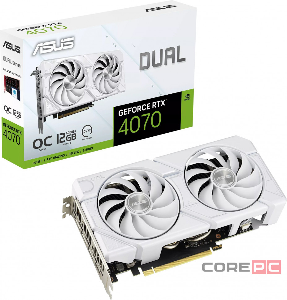 Видеокарта ASUS (DUAL-RTX5070-O12G) GeForce RTX 5070 12GB DUAL OC (90YV0M17-M0NA00)
