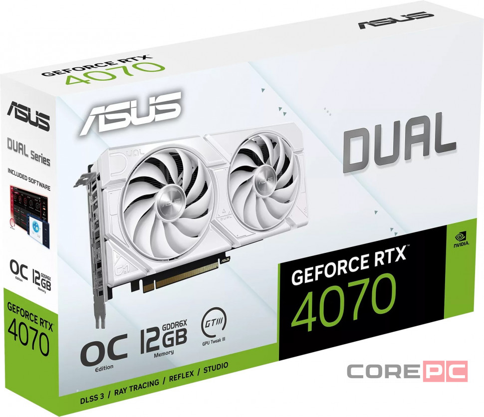 Видеокарта ASUS (DUAL-RTX5070-O12G) GeForce RTX 5070 12GB DUAL OC (90YV0M17-M0NA00)