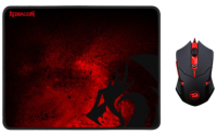 Игровой комплект Redragon M601BA проводная мышь+ коврик (черный/красный)