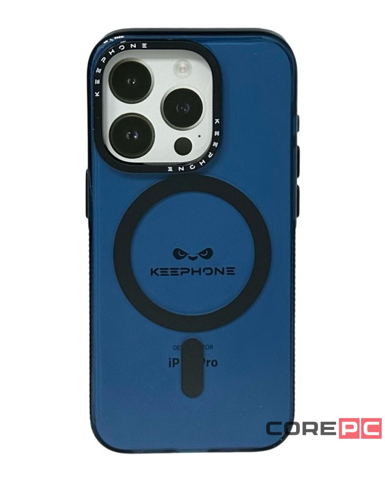 Накладка для i-Phone 15 Pro Keephone Magnet Pro синяя