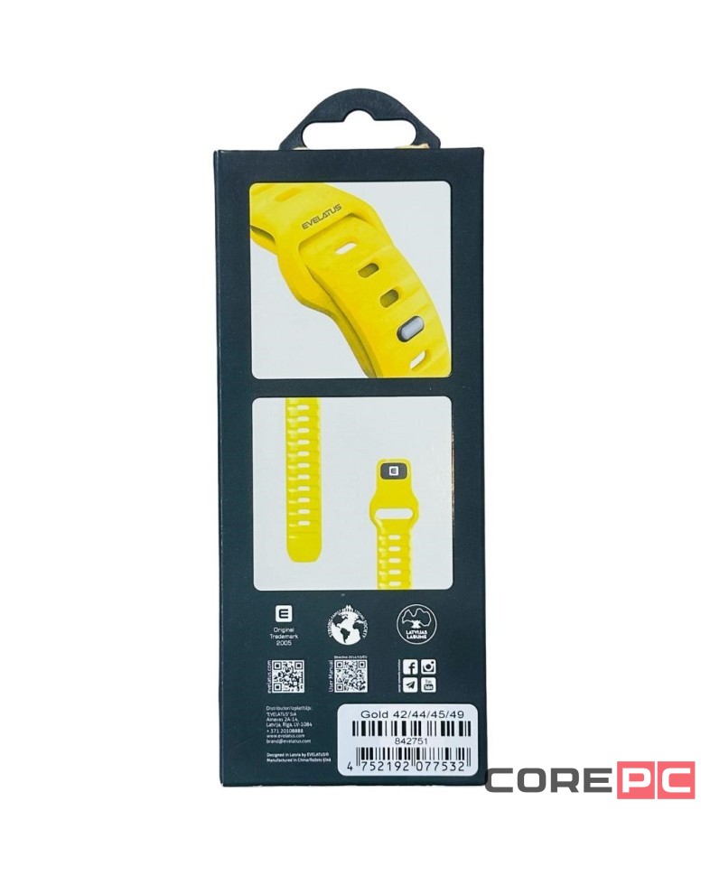 Сменный браслет Evelatus для Apple Watch 42-44-45-49mm жёлтый