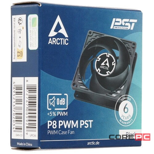 Вентилятор для корпуса Arctic Cooling ARCTIC P8 PWM PST Black/Black ACFAN00150A