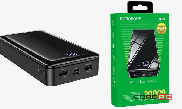 Внешний аккумулятор Borofone BJ8 30000mAh 2.0A USBx2/Type-C/Micro USB (черный)