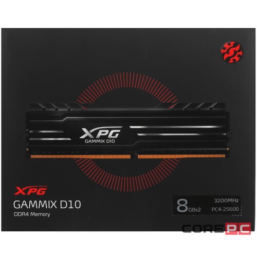Оперативная память 16 Gb 3200 MHz ADATA XPG GAMMIX D10 Black (AX4U32008G16A-DB10)