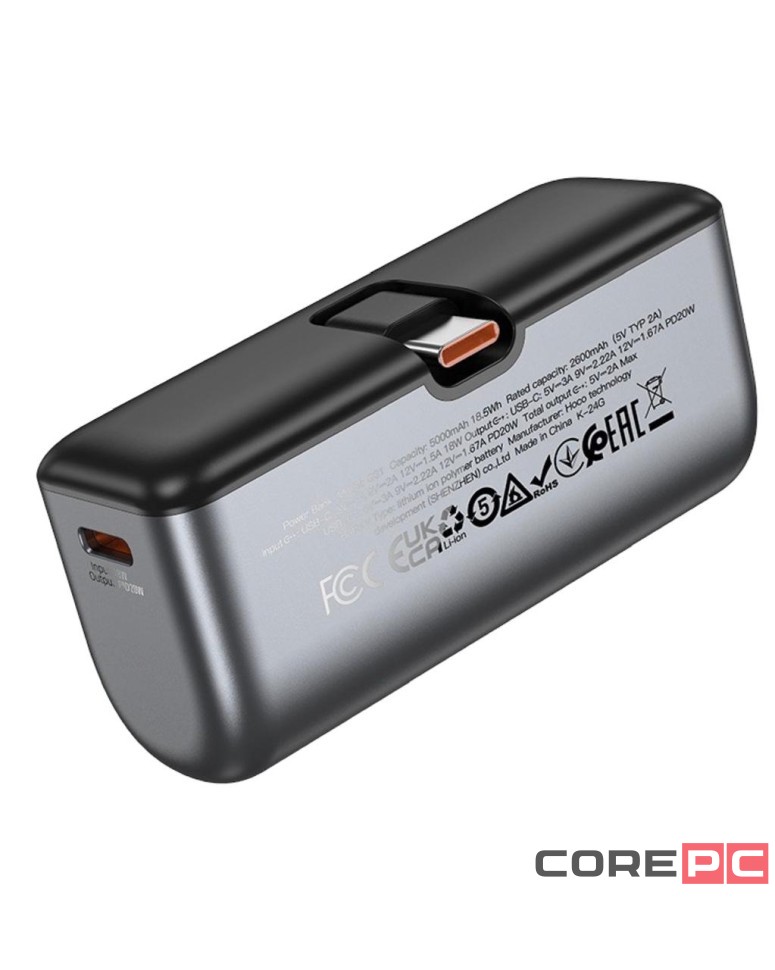 Powerbank Hoco Q31 5000mAh 18W/20W 2USB-C черный
