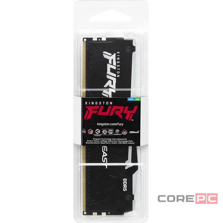 Оперативная память 16 Gb 6800 MHz Kingston FURY Beast RGB Black (KF568C34BBA-16)