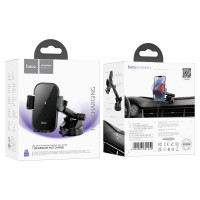 Держатель в автомобиль на торпеду c беспроводной зарядкой Hoco HW5 15W черный