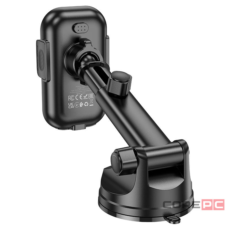 Держатель в автомобиль на торпеду c беспроводной зарядкой Hoco HW5 15W черный