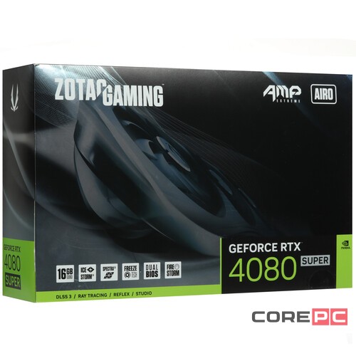 Видеокарта ZOTAC (ZT-D40820B-10P) GeForce RTX 4080 SUPER 16GB AMP EXTREME AIRO