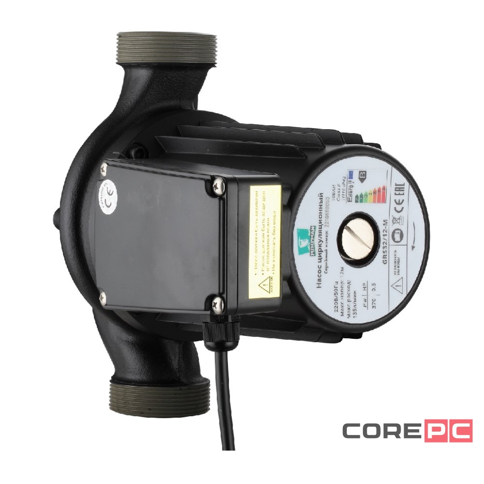 Насос PUMPMAN циркуляц. пром. резьб., 370Вт, Hmax-12м, Qmax-135л/мин, 220мм, арт. GRS32/12-M