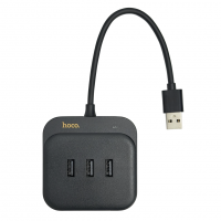 USB-хаб Hoco HB35 3xUSB2.0/RJ45 0.2м черный