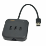 USB-хаб Hoco HB35 3xUSB2.0/RJ45 0.2м черный