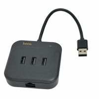 USB-хаб Hoco HB35 3xUSB2.0/RJ45 0.2м черный