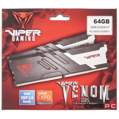 Оперативная память 64 Gb 6000 MHz PATRIOT VIPER VENOM (PVV564G600C36K)