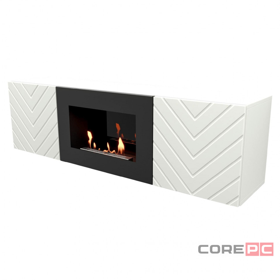 Тумба с биокамином Firelight BFP/P-1400V белая