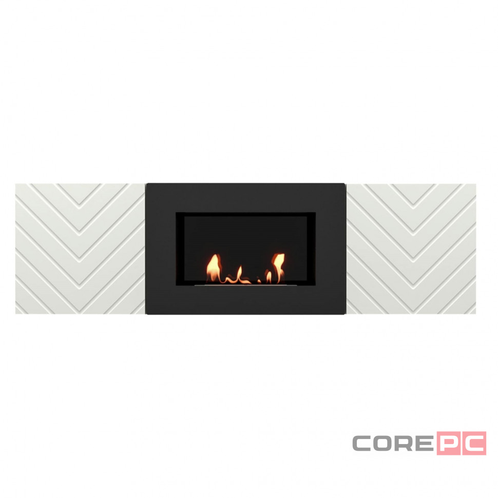 Тумба с биокамином Firelight BFP/P-1400V белая