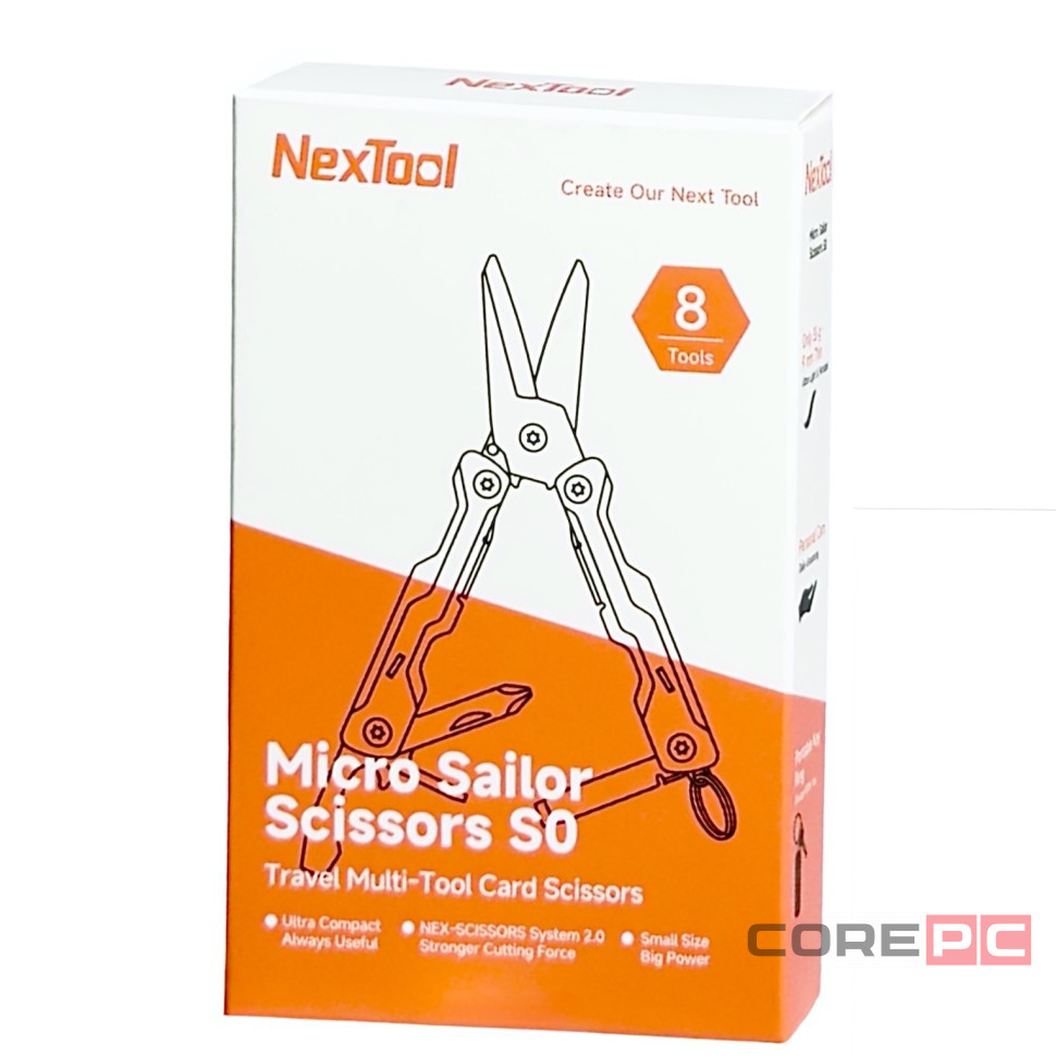 Мультитул NexTool Micro Sailor Scissors S0 (NE20417A) серебристый