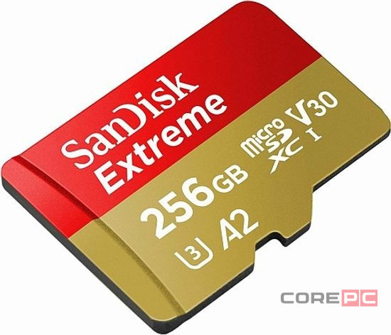 micro SDXC карта памяти Sandisk Extreme 256GB 190MB/s UHS-I (SDSQXAV-256G-GN6MN)
