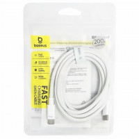 Кабель-зарядка Type-C на Type-C Baseus 240W 2м (E0427703) белый
