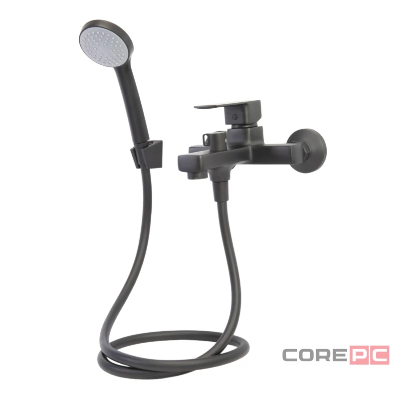 Смеситель для ванны MIXLINE МЛ16-01Ч, рычажное управление, цвет черный