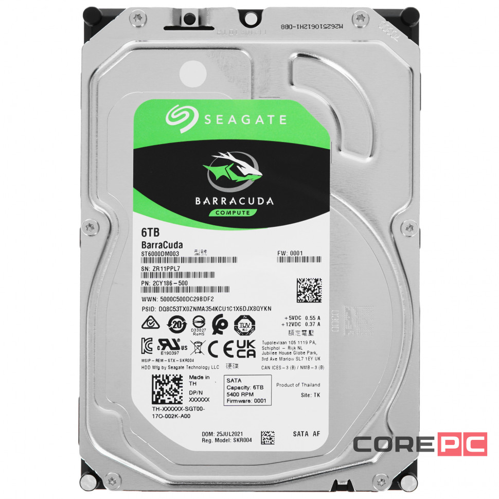 Жесткий диск Seagate 6000 Gb BARRACUDA (ST6000DM003)
