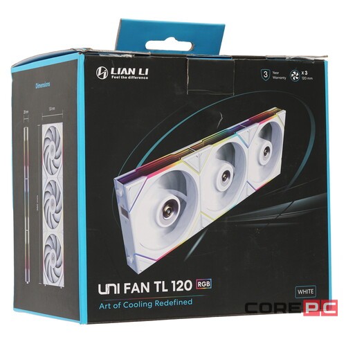 Комплект вентиляторов для корпуса Lian Li UNI FAN TL LED 120 ARGB White (G99.12TL3W.R0)