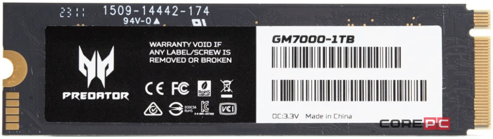 Твердотельный накопитель Acer 2000 Gb Predator (BL.9BWWR.106)