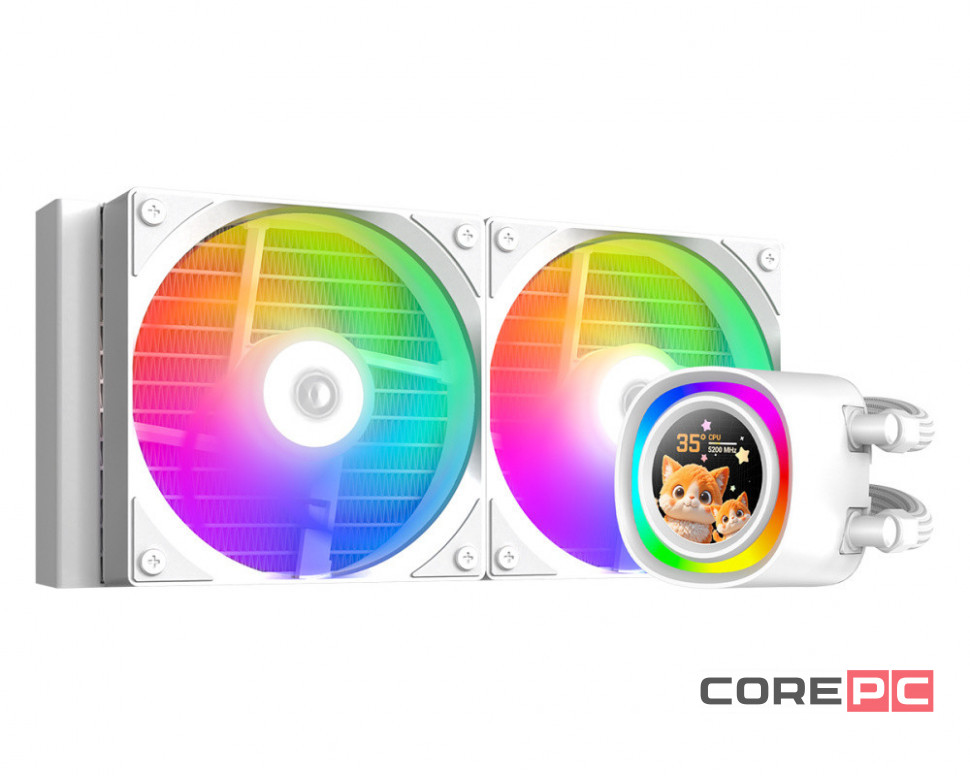 Система жидкостного охлаждения для процессора ID-COOLING FX240 LCD ARGB White