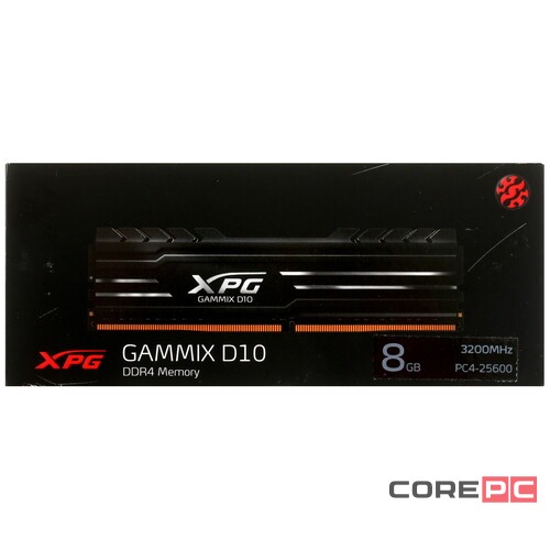 Оперативная память 8 Gb 3200 MHz ADATA XPG GAMMIX D10 Black (AX4U32008G16A-SB10)