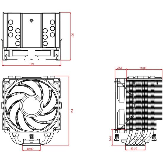 Кулер для процессора ID-COOLING SE-226-XT ARGB Black