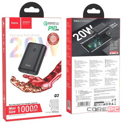 Powerbank Hoco Q3 10000mAh 18W/20W 1USB/USB-C черный