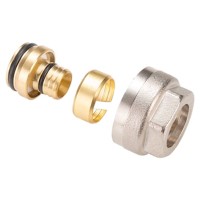 Фитинг обжимной MVI для полиэтиленовой и металполимерной трубы 16х2,2х3/4quot; под евроконус